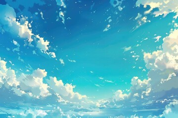 Aufkleber - A simple and versatile image of a cloudy sky. Suitable for various design projects