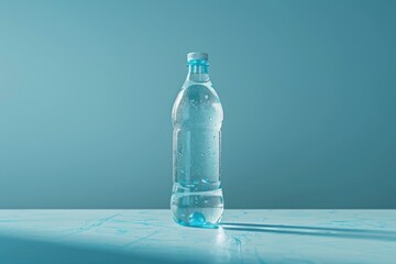 Poster - A bottle of water on a table, versatile image for various projects