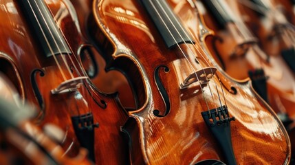 Poster - Neatly organized violin strings, perfect for music-related designs