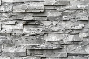 Poster - A black and white photo of a stone wall. Ideal for architectural designs