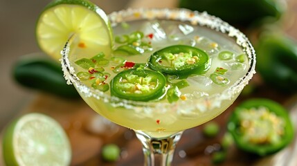 Poster - How about a zesty and spirited Jalapeno Margarita with a kick of tequila and lime