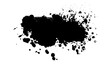 Abstract black blot object. hand drawing. Not AI. Vector illustration