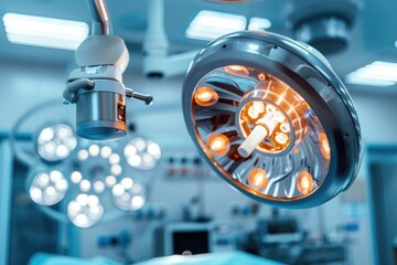 Poster - A hospital room with a central light source. Suitable for medical concepts
