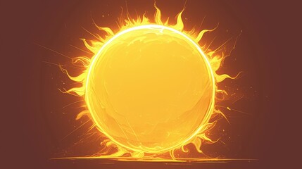 Wall Mural - Free 2d icon of a sun symbol