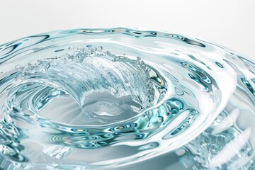 Poster - A close up of a glass bowl filled with water. Can be used for various design projects