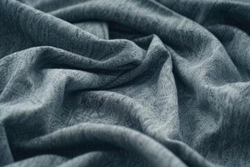 Poster - Close up shot of a blue blanket, perfect for home decor projects