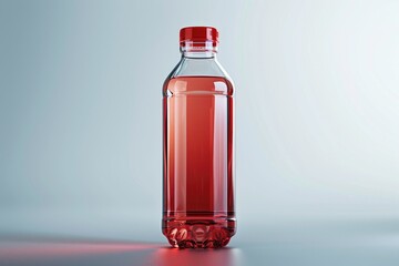 Poster - A simple image of a soda bottle on a table. Suitable for food and beverage themes