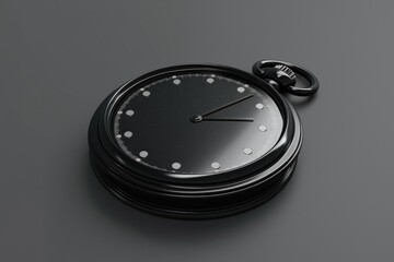 Poster - Close up of a pocket watch on a table, suitable for time management concepts