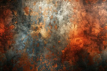 Poster - Rusty metal surface with texture, suitable for industrial backgrounds