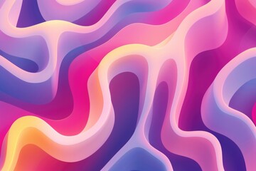 Poster - Vibrant abstract background with dynamic wavy shapes. Perfect for design projects and digital art