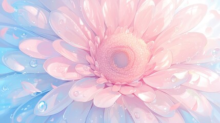 Wall Mural - Design with a stunning pink aster