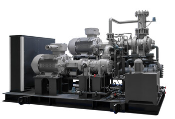Aufkleber - Autonomous diesel electric refrigeration industrial machine isolated on white background