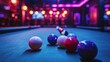 © Yevhen - Stylish billiards night club ambient shot with comfortable seating and lively bar area