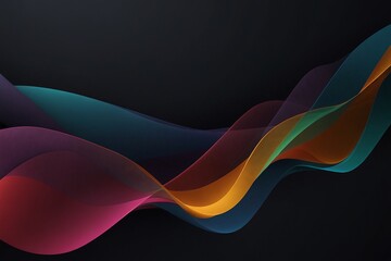 3d render abstract colorful shape, dark background design