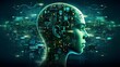 Futuristic Cybernetic Brain Technology Integration Concept