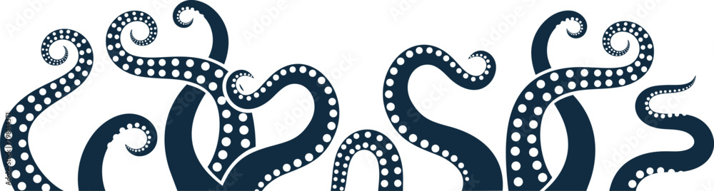 Octopus tentacles. Isolated octopus tentacles on white background Stock ...
