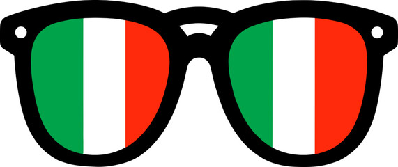 Wall Mural - Italian Flag Sunglasses