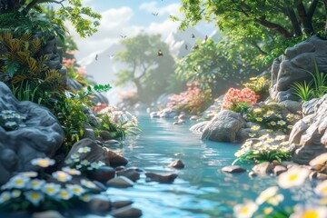 Wall Mural - The Enchanting Beauty of Nature's Paradise