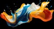 a colorful liquid splashing in a black background