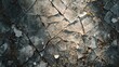 Dirty cracked glass background. Urban theme. Top view. AI generative.