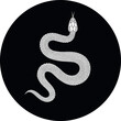 Snake logo. Isolated snake  on white background