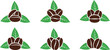 Coffee beans logo. Isolated coffe beans on white background