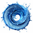blue water swirl splash cut out