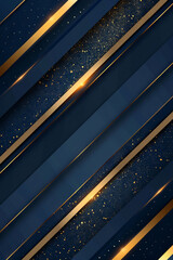 Wall Mural - blue and gold lines abstract vertical background or pattern, creative design template