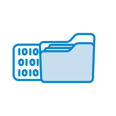 Binary Code icon design with white background stock illustration