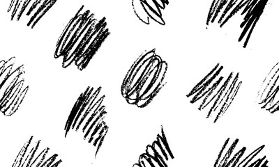 Fototapete - Seamless black and white pattern vector background. Sketchy Hand Drawn graphic print. Vector brush strokes design elements. Perfect for wallpapers, pattern fills, web page backgrounds, surface texture