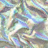 Fototapeta Uliczki - Seamless snake skin pattern with colorful holographic tones