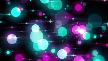 Poster - Particles with light sparks. Computer generated 3d render