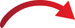 © NADEALI - red arrow brush curved arrows icon with transparent background