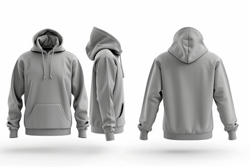 Hoodie mockup, front back and side view