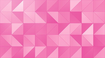 Poster - Abstract triangular shape seamless pattern in different shades of pink. High resolution full frame modern geometric triangle background for Valentine's Day, love and romantic celebration. Copy space.