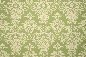 1960s vintage wallpaper green damask pattern art backgrounds.