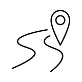 Fototapeta  - Road map relocation icon. Map marker pointer. GPS location symbol.