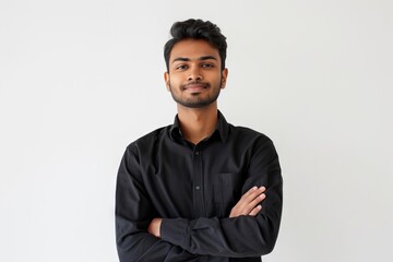 confident young indian man standing against white background people diversity 13