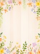 A colorful floral border with a white background