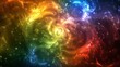 A cosmic dance of vibrant nebulae colors