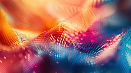 high-resolution abstract pixel wave design with vibrant color gradients for digital wallpaper