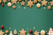 Christmas copyspace backgrounds snowflake cookie.
