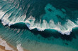 top view sea and wave
