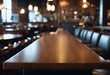 Bar restaurant interior cafe top Blurred Table background