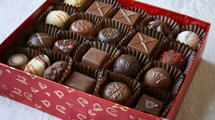 Poster - A lovely Valentine s Day present filled with a delightful assortment of chocolates