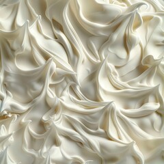 Wall Mural - white creamy smooth substance texture closeup