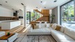 © fanjianhua - A luxurious living room. The tree outside the window