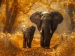 Stunning Wildlife Moment: Elegant Elephant Pair