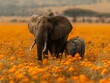 Elegant Elephants: A Serene Moment in Nature's Splendor