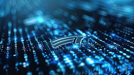 Poster - A computer screen with a blue background